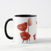 Rote Mohnblumen-Tasse Tasse (Links)