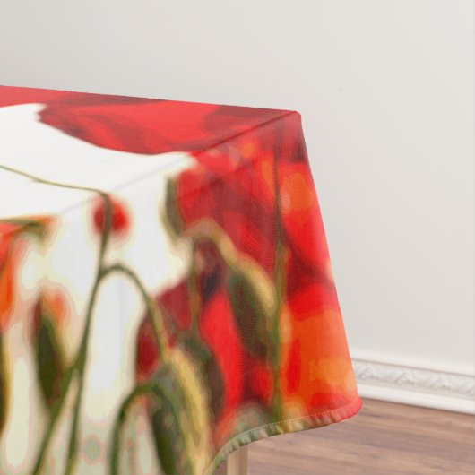 Rote Mohnblumen Tischdecke (Beispiel)