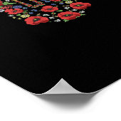 Rote Mohnblumen Ukraine Hübsche Blumen Ukrainische Poster (Ecke)