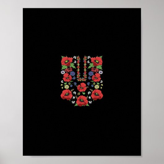 Rote Mohnblumen Ukraine Hübsche Blumen Ukrainische Poster (Vorne)