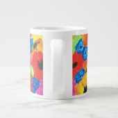 Rote Mohnblumen-und blaue Cornflowers-Blumenmuster Jumbo-Tasse (Rückseite)