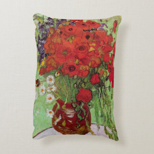 Rote Mohnblumen und Gänseblümchen von Vincent van  Dekokissen