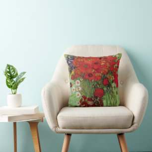 Rote Mohnblumen und Gänseblümchen von Vincent van  Kissen