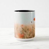 Rote Mohnblumen und Goldgerste Tasse (Zentrum)