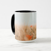 Rote Mohnblumen und Goldgerste Tasse (Vorderseite Links)