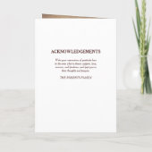 Rote Mohnblumen Vintage Bestattungsprogramm Programm (Rückseite)