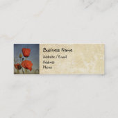 Rote Mohnblumen, Visitenkarte (Rückseite)