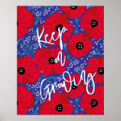 Rote Mohnblumen wachsen weiter Großplakat Poster (Vorne)