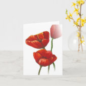 Rote Mohnblumenkarte Karte (Gelbe Blume)