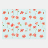 Rote Mohnblüte Blume Geschenkpapier Set (Vorderseite 2)