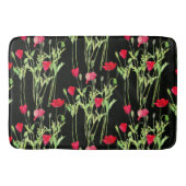 Rote Mohnblüte, Sommerwiese, wilde Blume Badematte (Vorderseite)