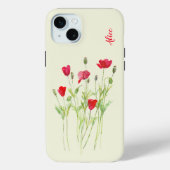 Rote Mohnblüte, Sommerwiese, wilde Blume Case-Mate iPhone Hülle (Rückseite)