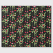 Rote Mohnblüte, Sommerwiese, wilde Blume Geschenkpapier (Flach)
