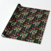 Rote Mohnblüte, Sommerwiese, wilde Blume Geschenkpapier (Ungerollt)