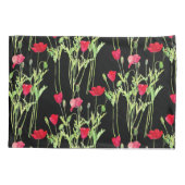 Rote Mohnblüte, Sommerwiese, wilde Blume Kissenbezug (Rückseite)