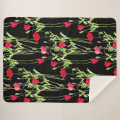 Rote Mohnblüte, Sommerwiese, wilde Blume Sherpadecke (Vorderseite (Horizontal))