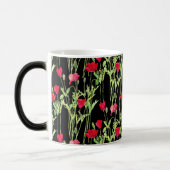 Rote Mohnblüte, Sommerwiese, wilde Blume Verwandlungstasse (Links)