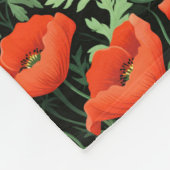 Rote Mohnblüten Blume Blumenbeete Fleecedecke (Ecke)