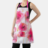 Rote Mohnblüten Flandern Aquarellmalerei Schürze (InSitu)