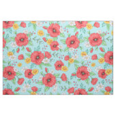 Rote Mohnblüten und gelbe Gänse Stoff (Yard (91,4 cm))