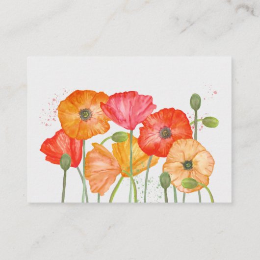 Rote Mohndecke, Hochzeitskleid 4 Farbpalette Begleitkarte (Rückseite)