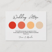 Rote Mohndecke, Hochzeitskleid 4 Farbpalette Begleitkarte (Vorderseite)