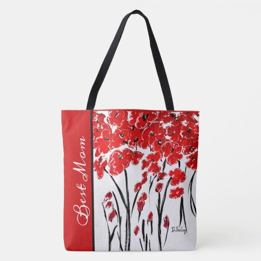 Rote Mohnfelder Tasche (Vorderseite)