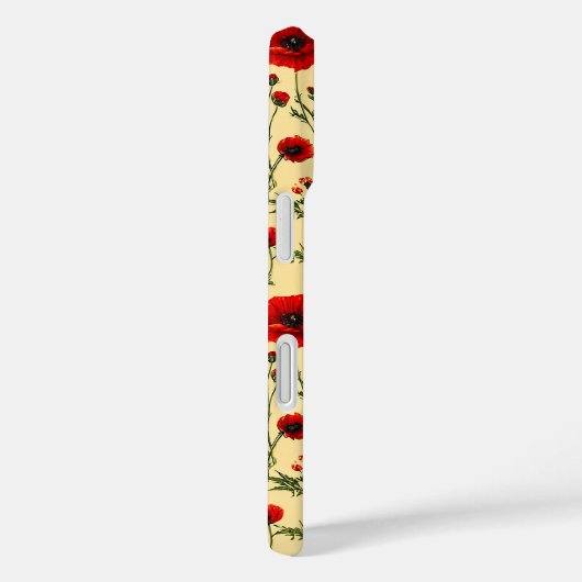 Rote Mohnmuster Case-Mate iPhone Hülle (Rückseite / Rechts)