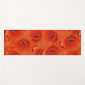 Rote Mohnmuster Yogamatte (Vorderseite (Horizontal))