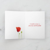 Rote Mohnmutter-Tageskarte Karte (Innenseite)