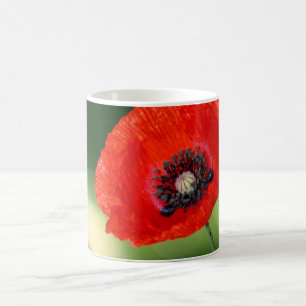 Rote Mohnsamen Tasse