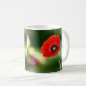 Rote Mohnsamen Tasse (VorderseiteRechts)