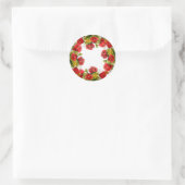 Rote Mohnsticker Runder Aufkleber (Tasche)