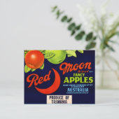 Rote Mond Äpfel Postkarte (Stehend Vorderseite)