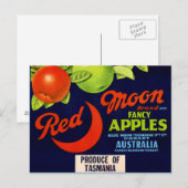 Rote Mond Äpfel Postkarte (Vorne/Hinten)