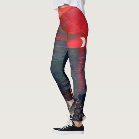 Rote Mond-Leggings Leggings (Links)