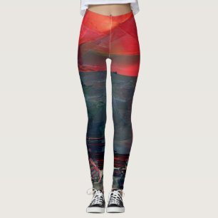 Rote Mond-Leggings Leggings