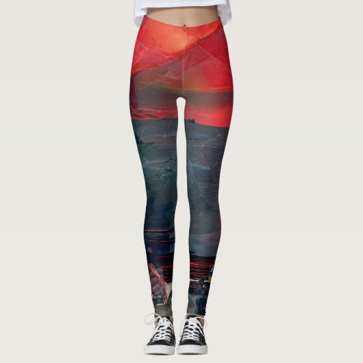 Rote Mond-Leggings Leggings (Vorderseite)