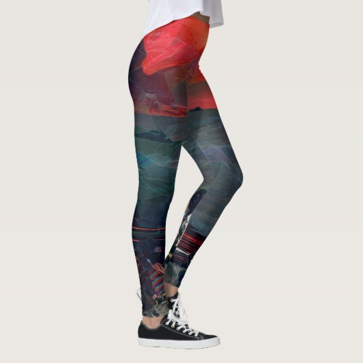 Rote Mond-Leggings Leggings (Rechts)