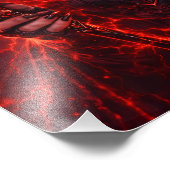 Rote Mond-Zauberin – Dark Fantasy Poster (Ecke)