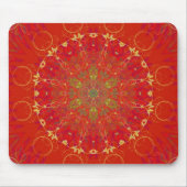 Rote Mondsun-Mandala Mousepad (Vorne)