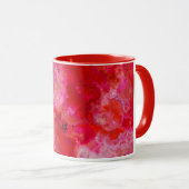 Rote monochromatische Texturen Tasse (VorderseiteRechts)