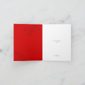 Rote monochrome Wirbel werden mein Valentine sein Einladung (Innenseite)