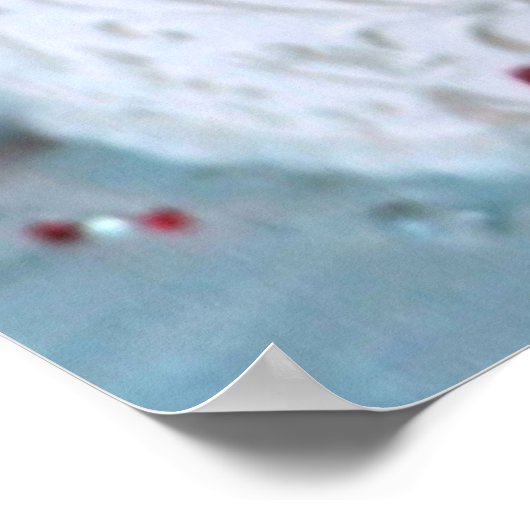 Rote Monogramm Hochzeitskuchen Bäckerei Fine Art P Poster (Ecke)