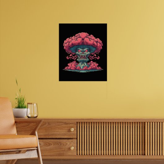 Rote Monster-Explosion-Wandkunst Poster (Wohnzimmer 2)