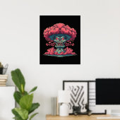 Rote Monster-Explosion-Wandkunst Poster (Heimbüro)