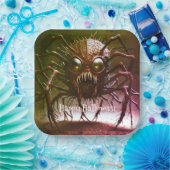 Rote Monster Halloween-Papierteller Pappteller (Party)