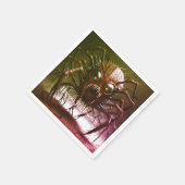 Rote Monster Halloween Servietten (Ecke)
