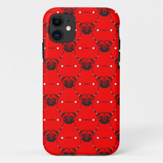 Rote Möpsen iPhone 11 Hülle