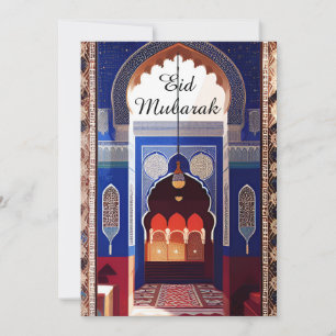 Rote Moschee Eid Mubarak aus Marokko Einladung